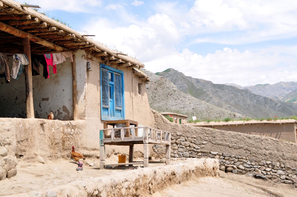 Dorfszene im ländlichen Afghanistan
